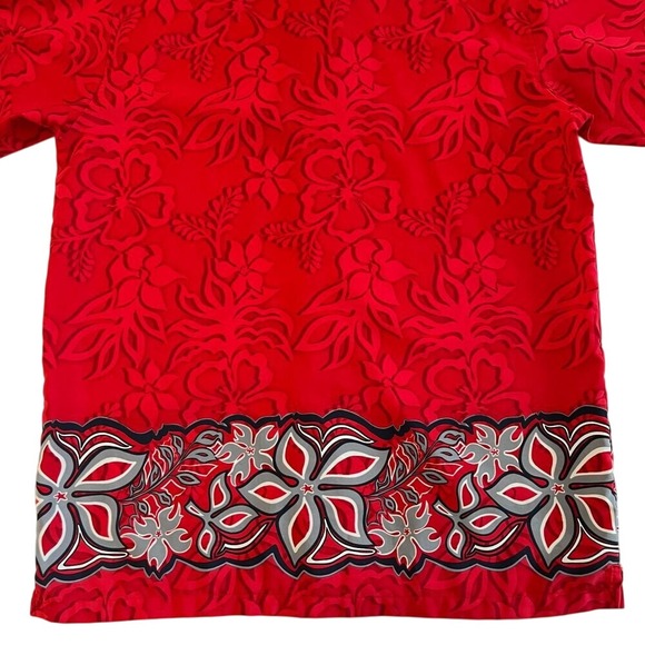 Sideout Mens Red Hawaiian Button Down Shirt Sideout Surf Hawaii Island Shirts 97 - Picture 5 of 11